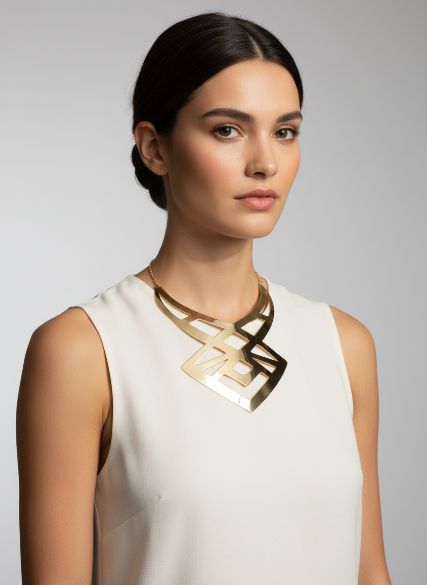 Firefly_Gemini Flash_Place the provided jewelry product from Nadine Gems on a professional female fashion 605492